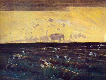 Adoration of the Sun by Mikalojus Ciurlionis - Hand-Painted Oil Painting on Canvas For Cheap