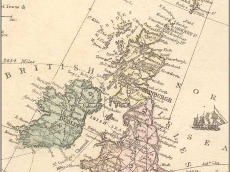 1873 Map of Great Britain on Sale