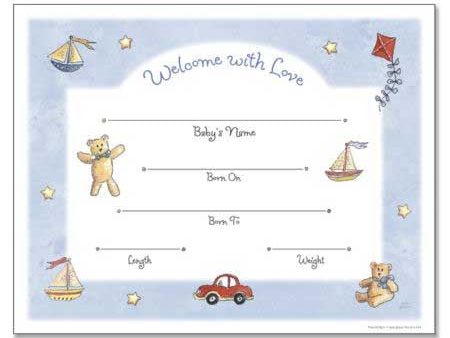 Baby Boy Birth Certificate For Cheap