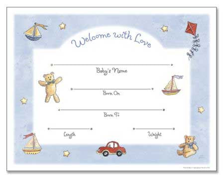 Baby Boy Birth Certificate For Cheap