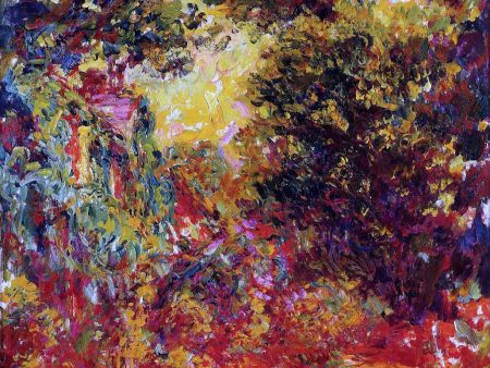 The Artist s House Seen from the Rose Garden by Claude Oscar Monet - Hand-Painted Oil Painting on Canvas Discount