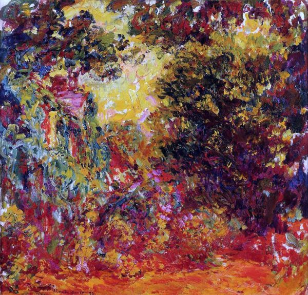 The Artist s House Seen from the Rose Garden by Claude Oscar Monet - Hand-Painted Oil Painting on Canvas Discount