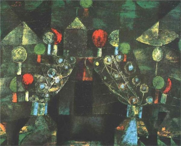 Women s Pavilion by Paul Klee - Hand-Painted Oil Painting on Canvas Cheap