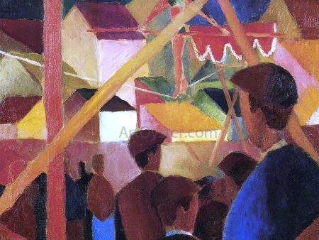 Tightrope Walker by August Macke - Hand-Painted Oil Painting on Canvas Sale