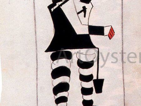 Attentive Worker by Kazimir Malevich - Hand-Painted Oil Painting on Canvas Online Sale