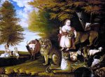 Peaceable Kingdom by Edward Hicks - Hand-Painted Oil Painting on Canvas Supply