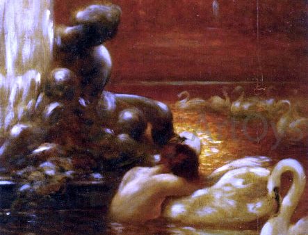 Leda and the Swan at Versailles by Gaston De Latouche - Hand-Painted Oil Painting on Canvas on Sale