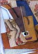 The Guitar by Juan Gris - Hand-Painted Oil Painting on Canvas For Cheap