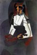 Woman with a Mandolin (after Corot) by Juan Gris - Hand-Painted Oil Painting on Canvas Fashion