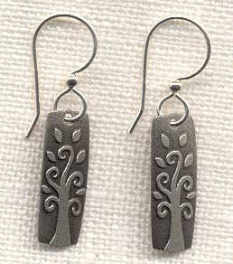 Silvertone Rectangular Earrings Supply