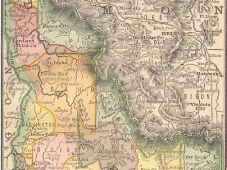 1884 Map of Idaho For Cheap