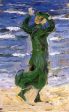 Woman in the Wind by the Sea by Franz Marc - Hand-Painted Oil Painting on Canvas on Sale