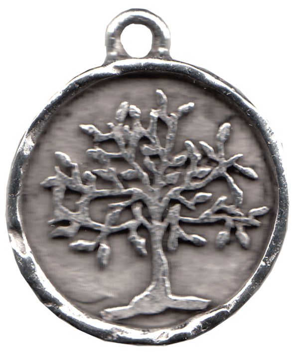 Antique Silver-Plated Pewter Tree of Life   3 4  diameter   je-423 Hot on Sale