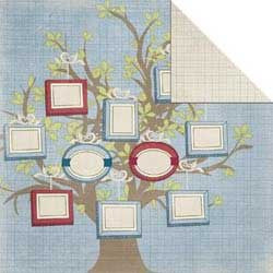 My Family, My Life Tree Double-sided Scrapbook Paper on Sale