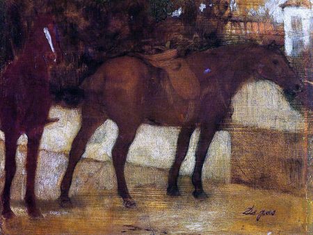 Study of Horses by Edgar Degas - Hand-Painted Oil Painting on Canvas Cheap