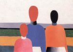 Three Woman Figures by Kazimir Malevich - Hand-Painted Oil Painting on Canvas on Sale