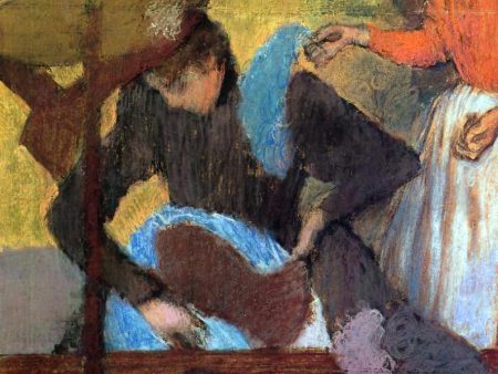 At the Milliner s by Edgar Degas - Hand-Painted Oil Painting on Canvas Hot on Sale