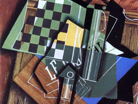 The Checkerboard by Juan Gris - Hand-Painted Oil Painting on Canvas Online now