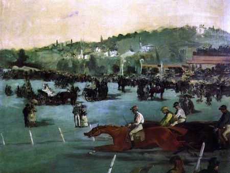 The Races in the Bois de Boulogne by Edouard Manet - Hand-Painted Oil Painting on Canvas Hot on Sale