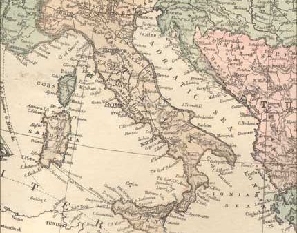 1873 Map of Italy on Sale