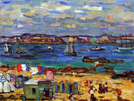 Study, St. Malo, No. 12 by Maurice Prendergast - Hand-Painted Oil Painting on Canvas Cheap