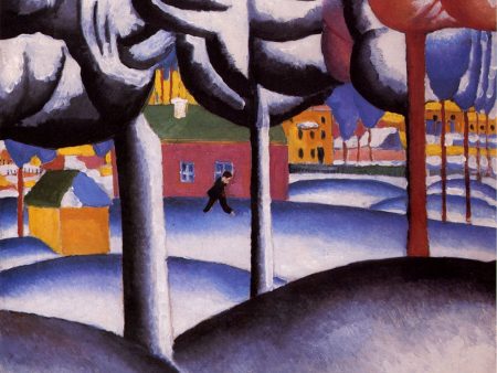 Winter Landscape by Kazimir Malevich - Hand-Painted Oil Painting on Canvas Online Sale