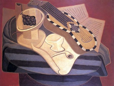 The Guitar with Inlay by Juan Gris - Hand-Painted Oil Painting on Canvas Fashion