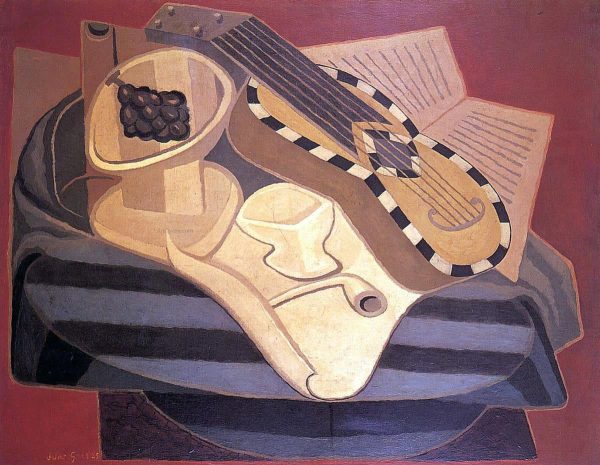 The Guitar with Inlay by Juan Gris - Hand-Painted Oil Painting on Canvas Fashion