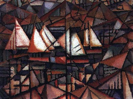 Barcos by Amadeu De Sousa Cardoso - Hand-Painted Oil Painting on Canvas Supply