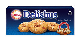 Sunfeast Delishus Gormet Cookies - Nuts & Raisins, 75 gm Carton Online