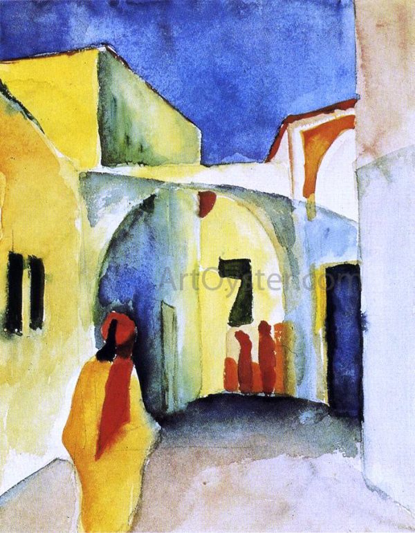 View of an Alley by August Macke - Hand-Painted Oil Painting on Canvas Sale