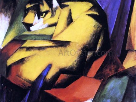 Tiger by Franz Marc - Hand-Painted Oil Painting on Canvas Fashion