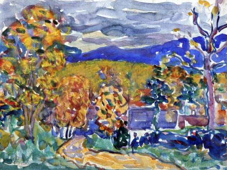 Autumn in New England by Maurice Prendergast - Hand-Painted Oil Painting on Canvas Hot on Sale