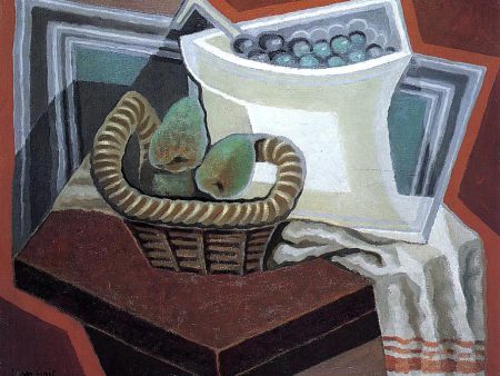 The Basket of Pears by Juan Gris - Hand-Painted Oil Painting on Canvas For Cheap