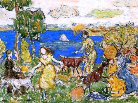 Summer Day (also known as St. Cloud) by Maurice Prendergast - Hand-Painted Oil Painting on Canvas Hot on Sale