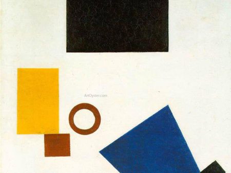 Suprematism Self Portrait in Two Dimensions by Kazimir Malevich - Hand-Painted Oil Painting on Canvas Hot on Sale