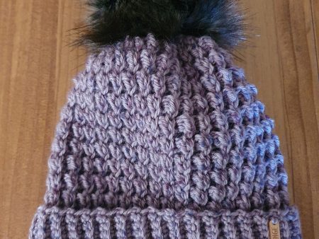 Beanie - Lilac Wool Popcorn - Adult size Fashion