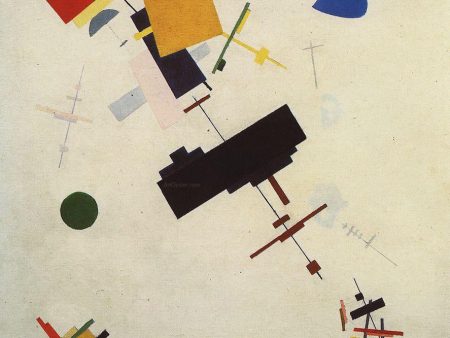 Suprematism by Kazimir Malevich - Hand-Painted Oil Painting on Canvas For Sale