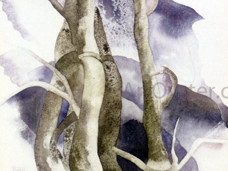 Tree Forms by Charles Demuth - Hand-Painted Oil Painting on Canvas For Discount