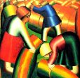 Taking in the Harvest by Kazimir Malevich - Hand-Painted Oil Painting on Canvas Online now