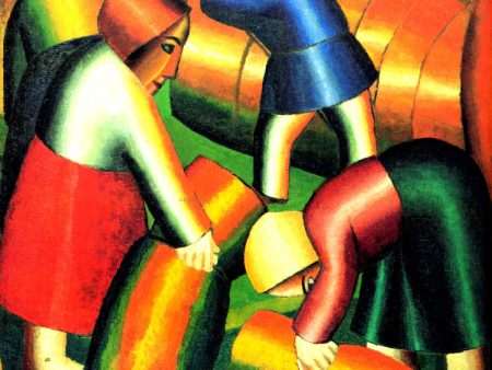 Taking in the Harvest by Kazimir Malevich - Hand-Painted Oil Painting on Canvas Online now