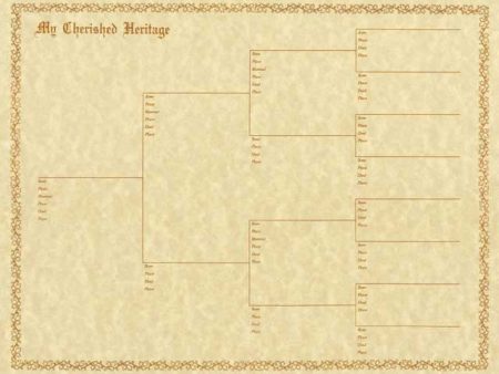 My Cherished Heritage Pedigree Chart - notebook size Cheap