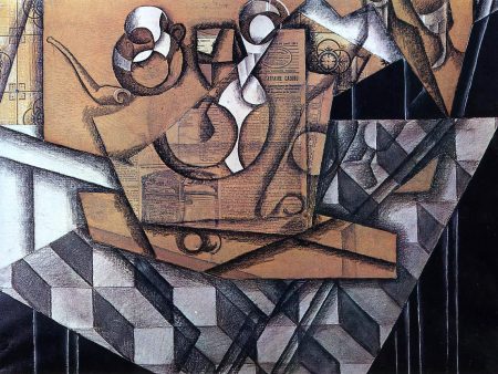 Tea Cups by Juan Gris - Hand-Painted Oil Painting on Canvas For Sale