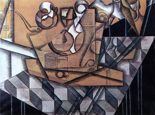 Tea Cups by Juan Gris - Hand-Painted Oil Painting on Canvas For Sale