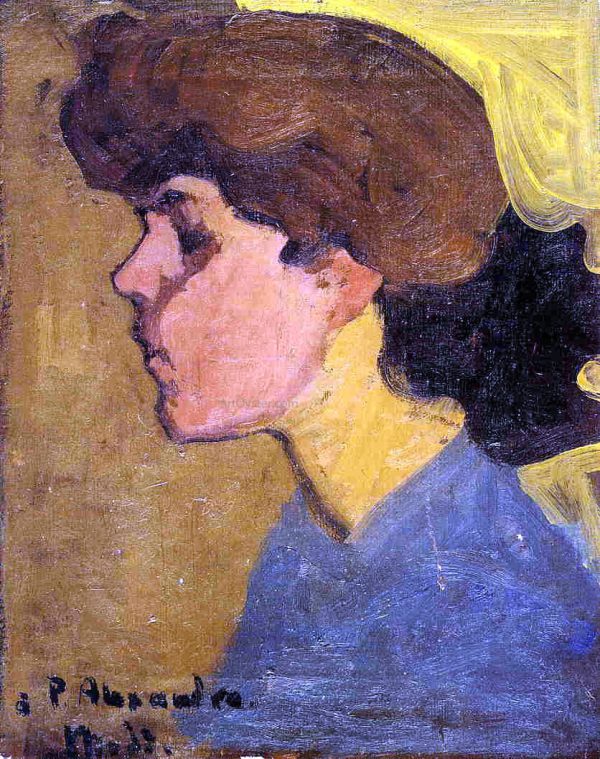 Woman s Head in Profile by Amedeo Modigliani - Hand-Painted Oil Painting on Canvas Online Hot Sale