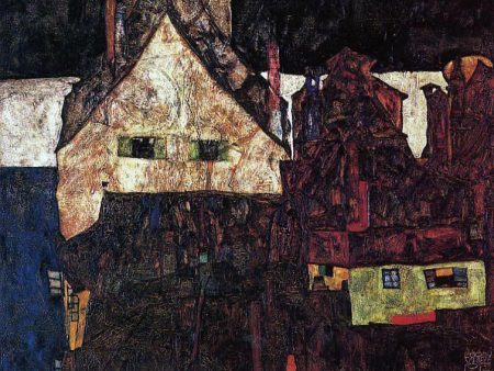 The Small City I (also known as Dead City VI) by Egon Schiele - Hand-Painted Oil Painting on Canvas Discount