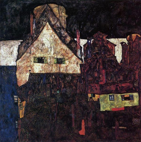 The Small City I (also known as Dead City VI) by Egon Schiele - Hand-Painted Oil Painting on Canvas Discount