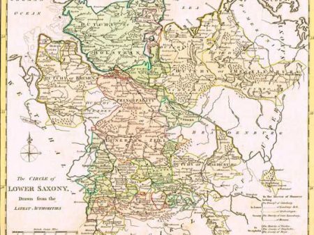 1794 Map of Lower Saxony Online Sale