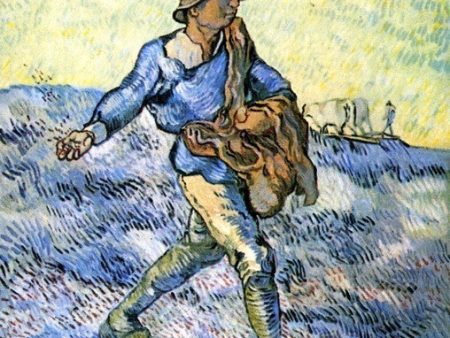 The Sower (after Millet) by Vincent Van Gogh - Hand-Painted Oil Painting on Canvas Discount