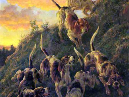 The Trail of the Cougar by Edmond H Osthaus - Hand-Painted Oil Painting on Canvas For Cheap